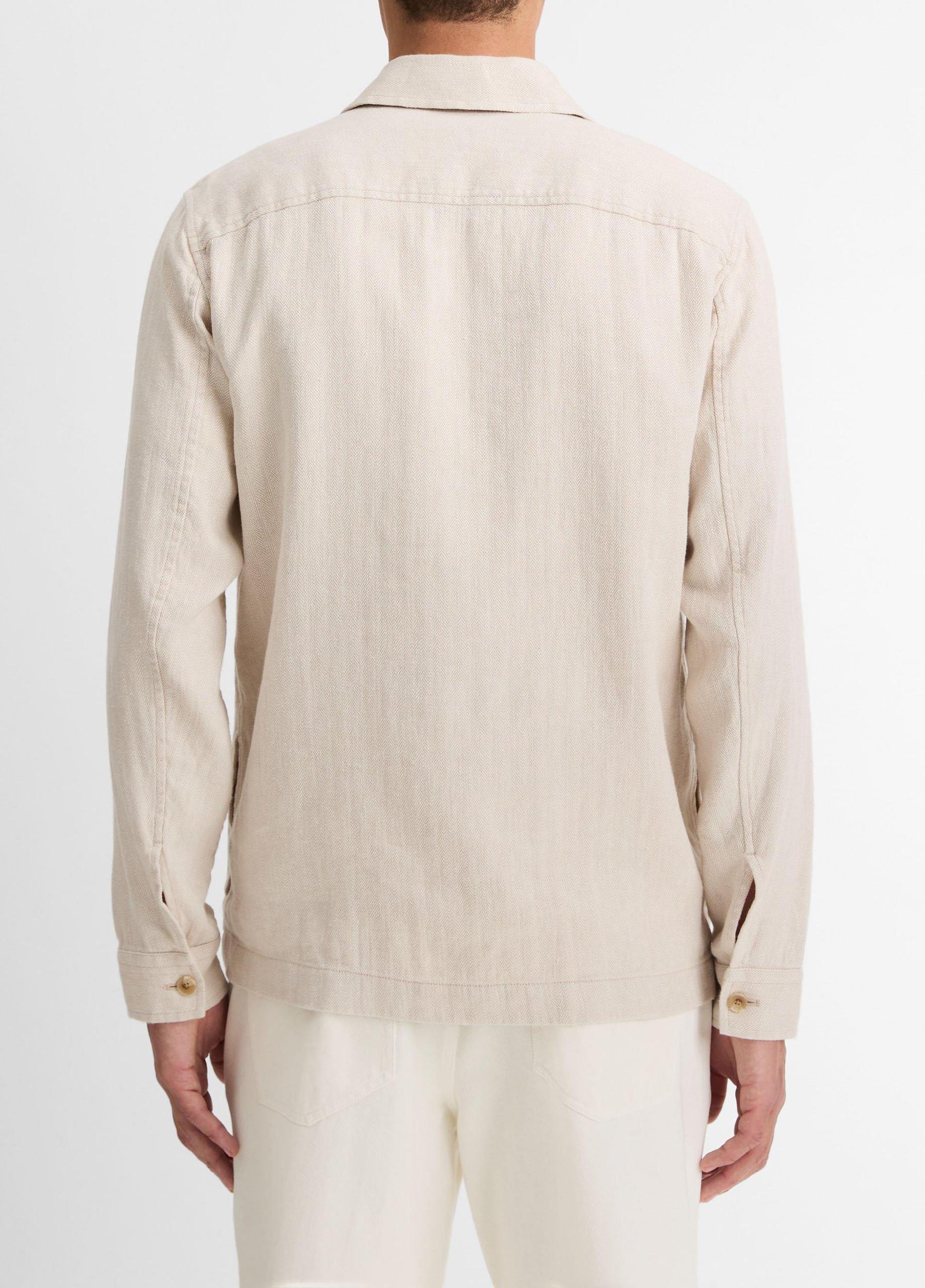 Herringbone Linen-Cotton Shirt Jacket Product Image