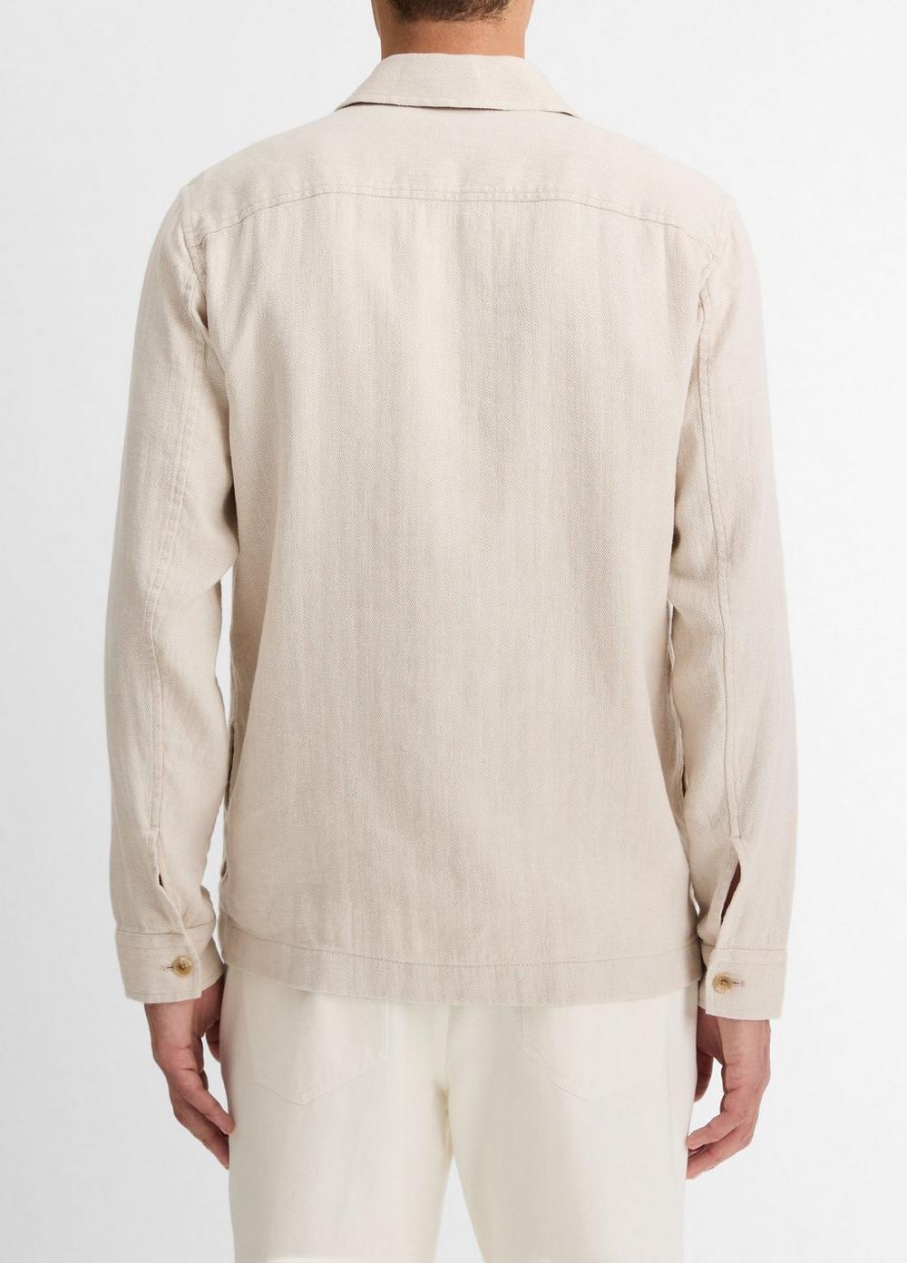 Herringbone Linen-Cotton Shirt Jacket Product Image
