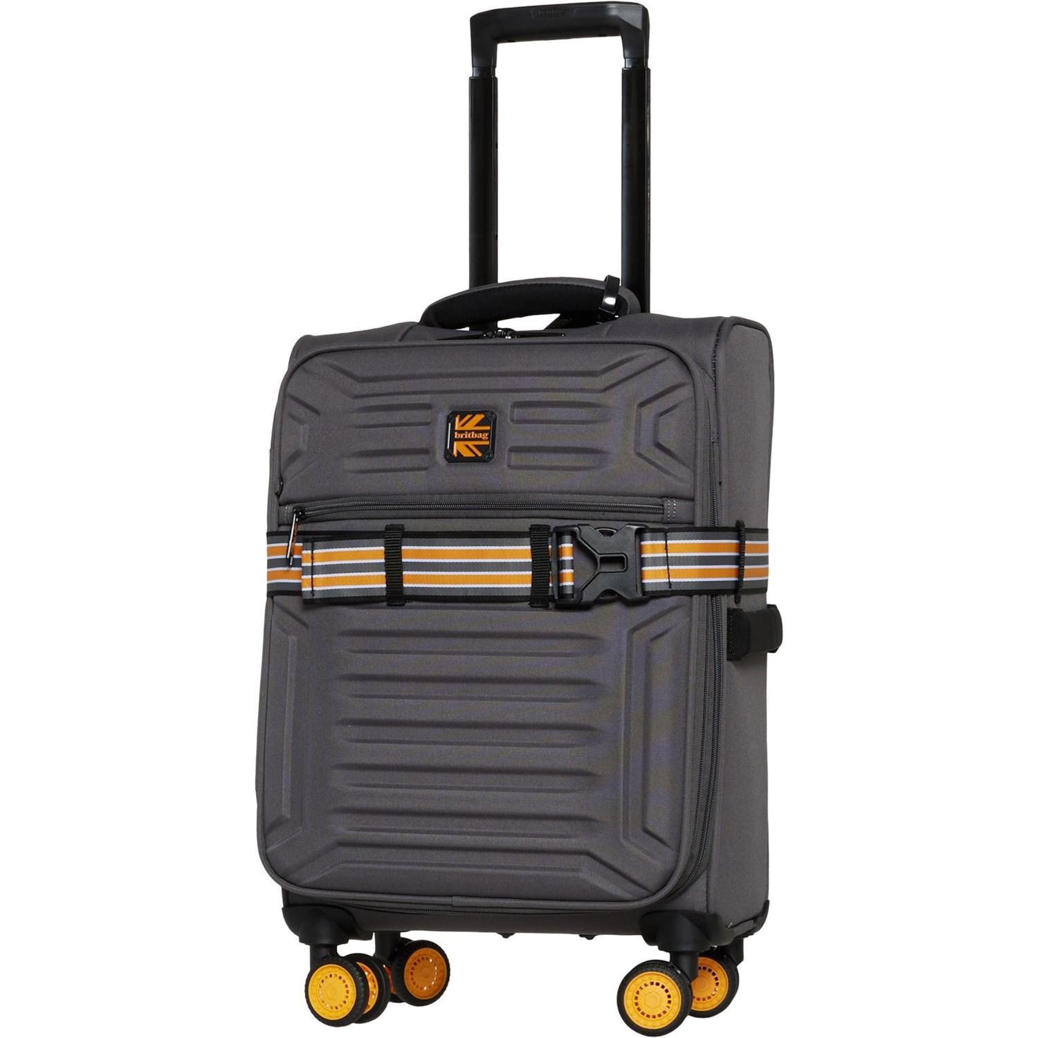 BritBag 22” Azerley Carry-On Spinner Suitcase - Softside, Expandable, Charcoal Grey Product Image