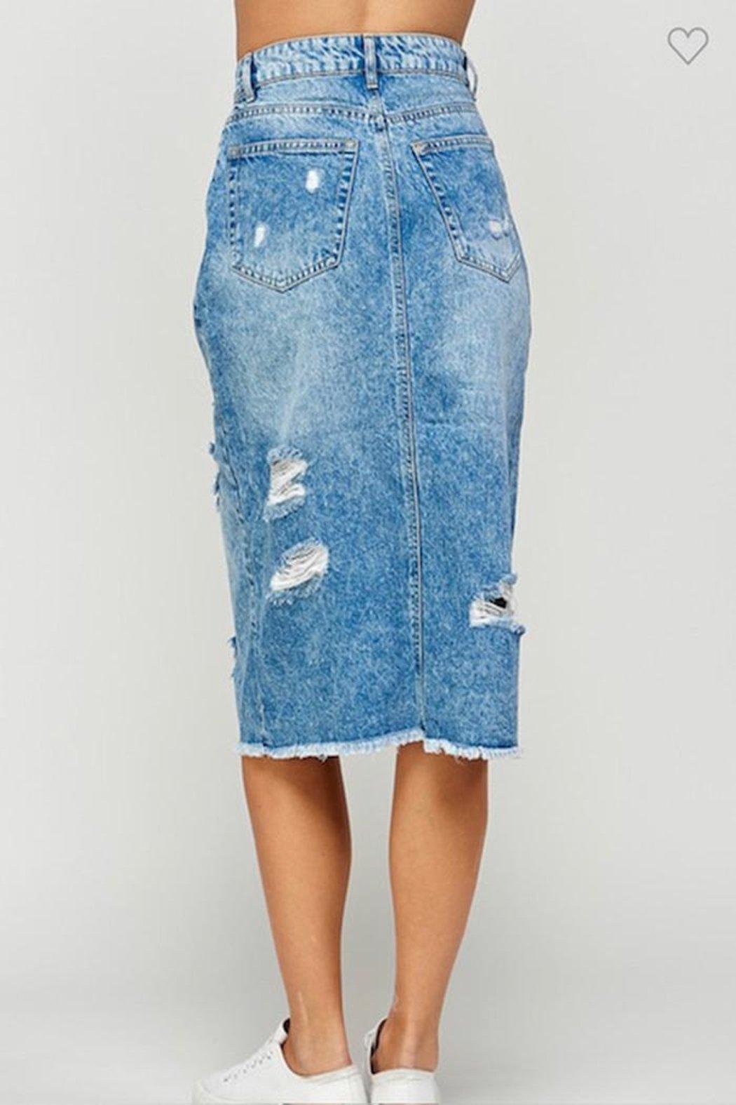 Denim Long Skirt Product Image