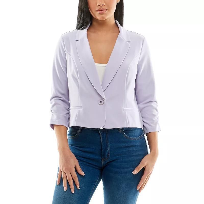 Women's Nina Leonard Button Cropped Blazer,  Product Image