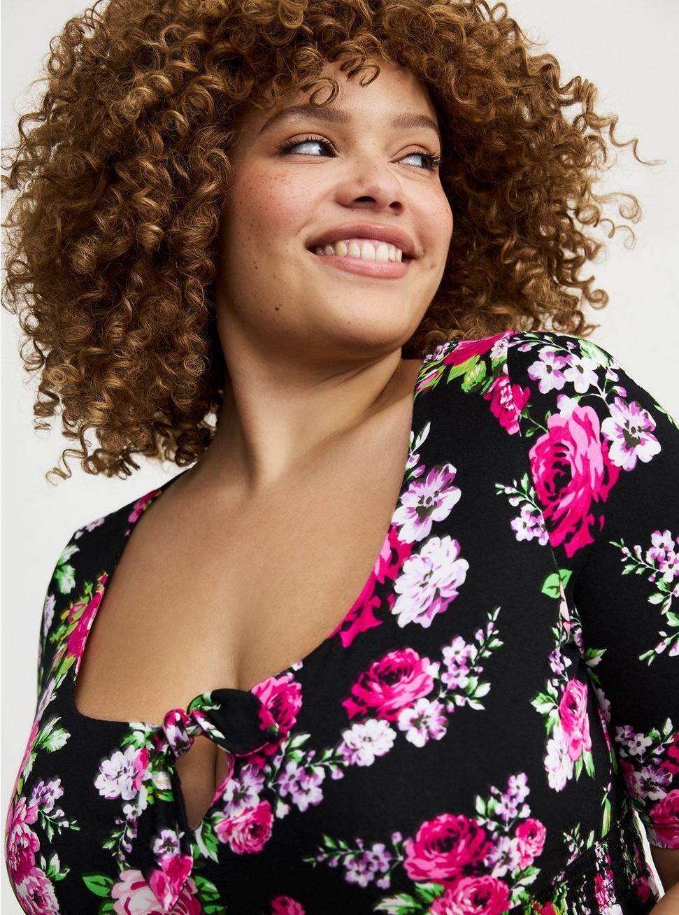 Tie Front Babydoll Top Product Image