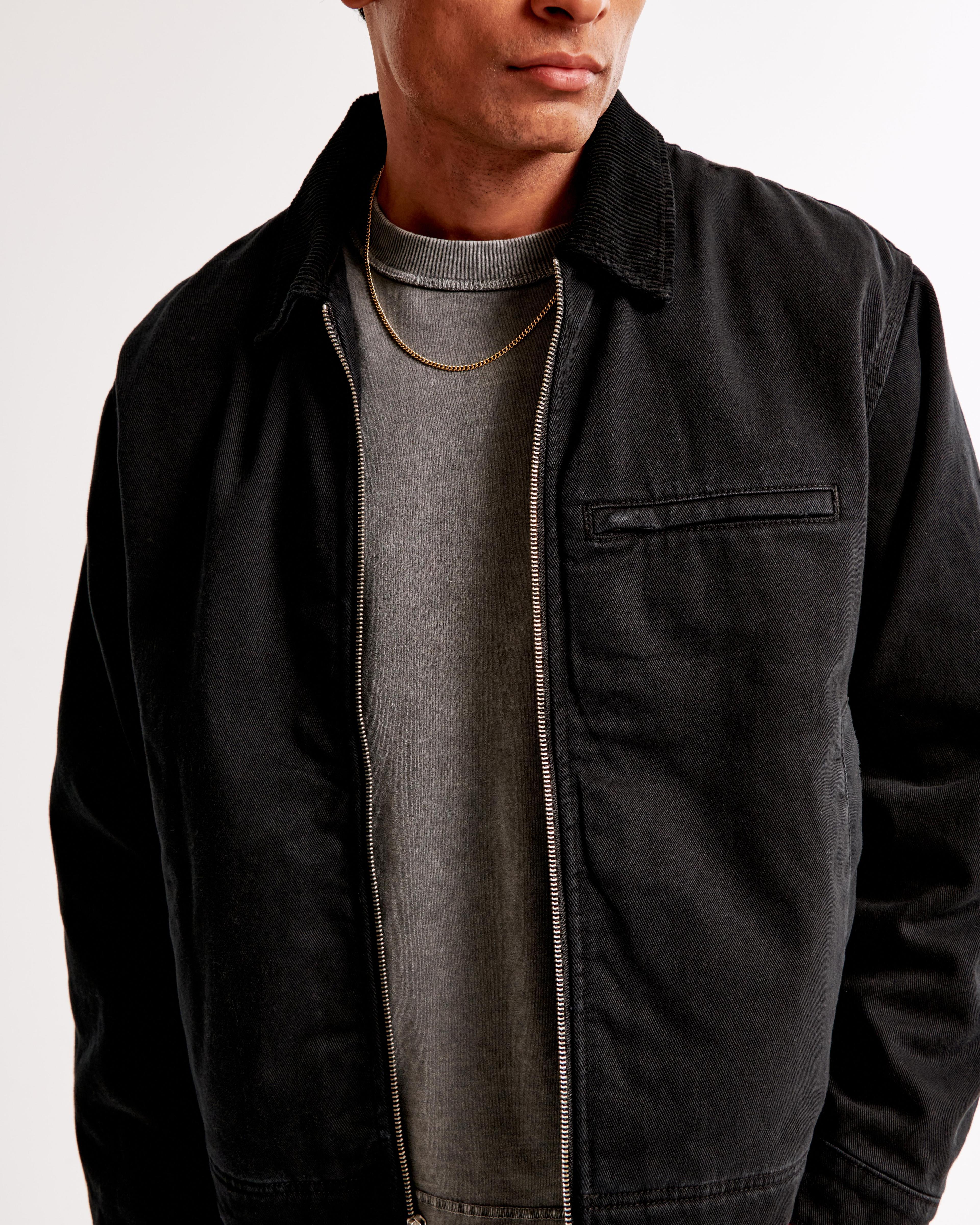 Cropped Zip Workwear Jacket Product Image