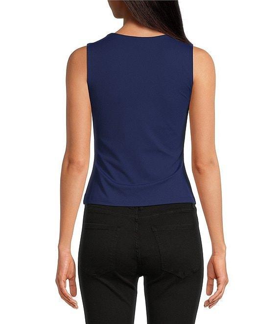 Susana Monaco Crew Neck Sleeveless Fitted Tank Top Product Image
