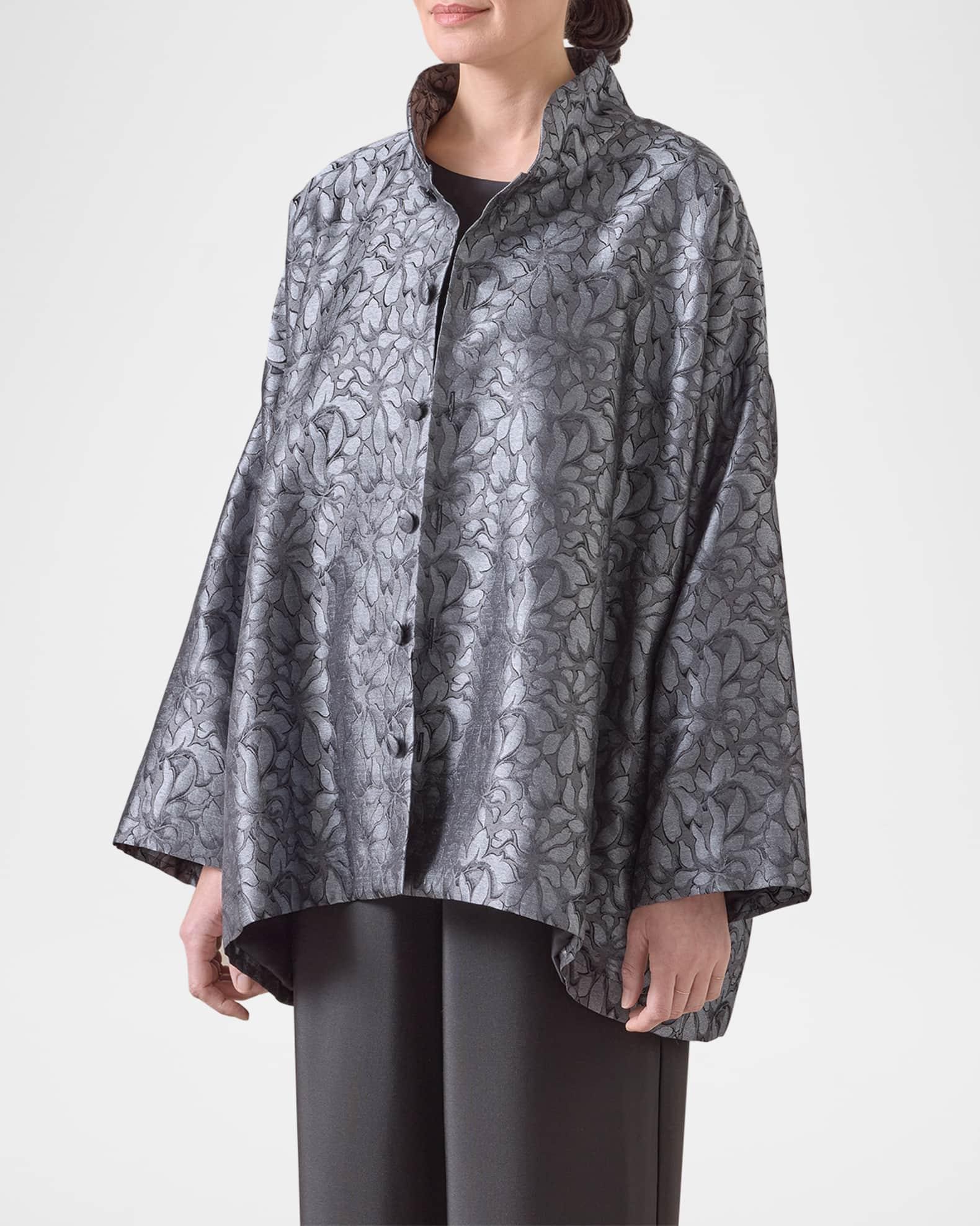 Wide A-Line Jacket With Chinese Collar (Long Length) Product Image