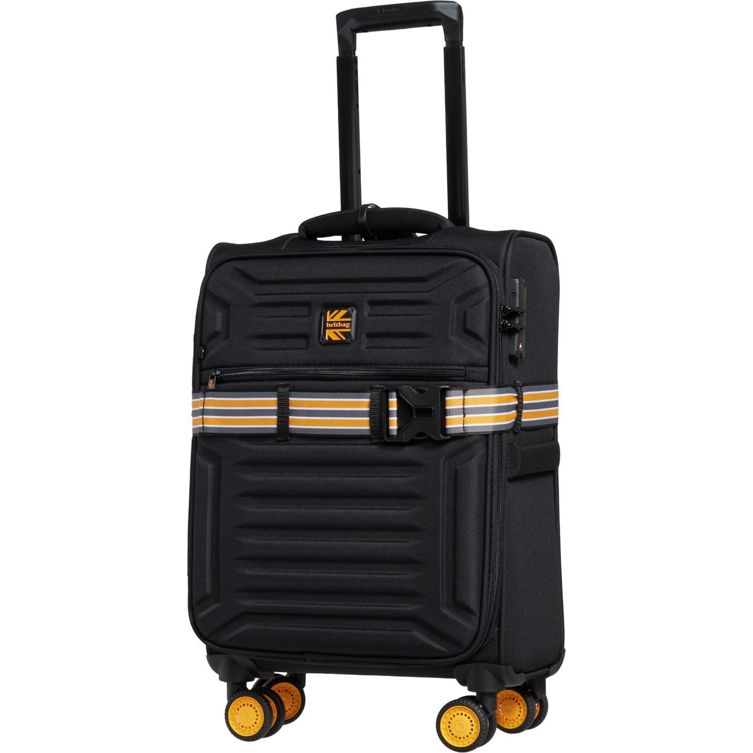 BritBag 20.5” Azerley Spinner Carry-On Suitcase - Softside, Expandable, Black Product Image