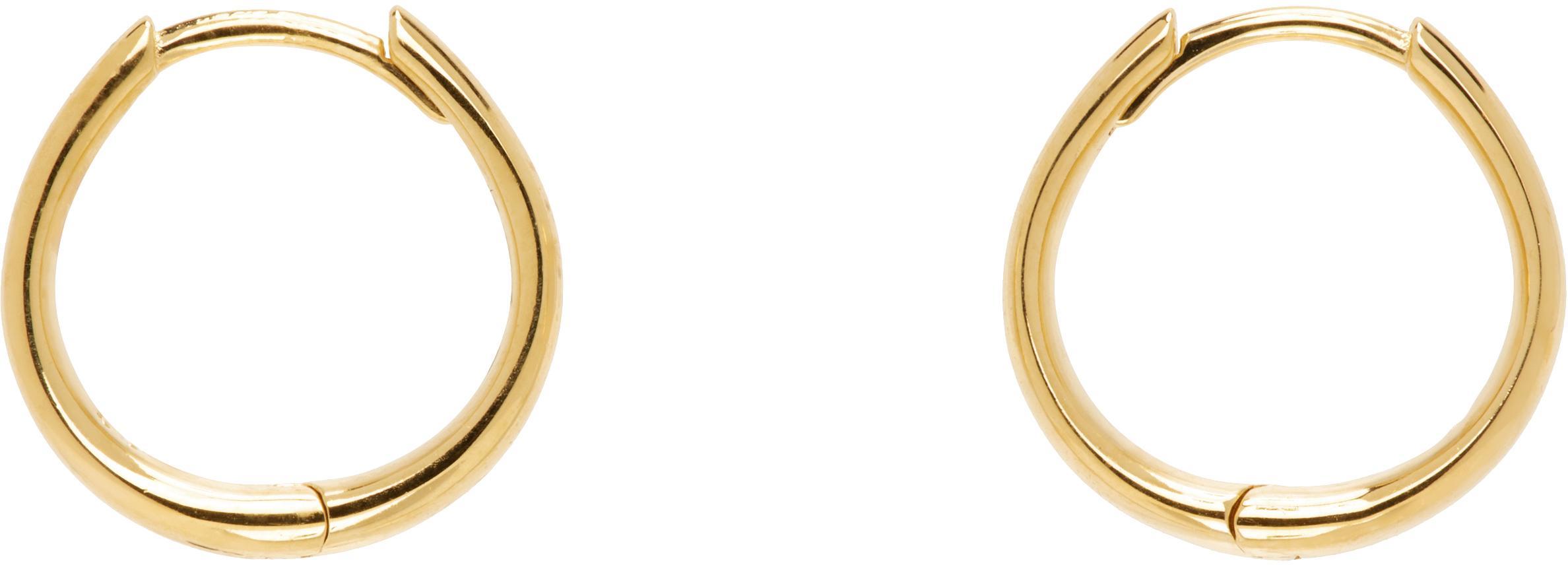 SOPHIE BUHAI Gold Medium Intrinsic Hoop Earrings In 18k Gold Verm Product Image