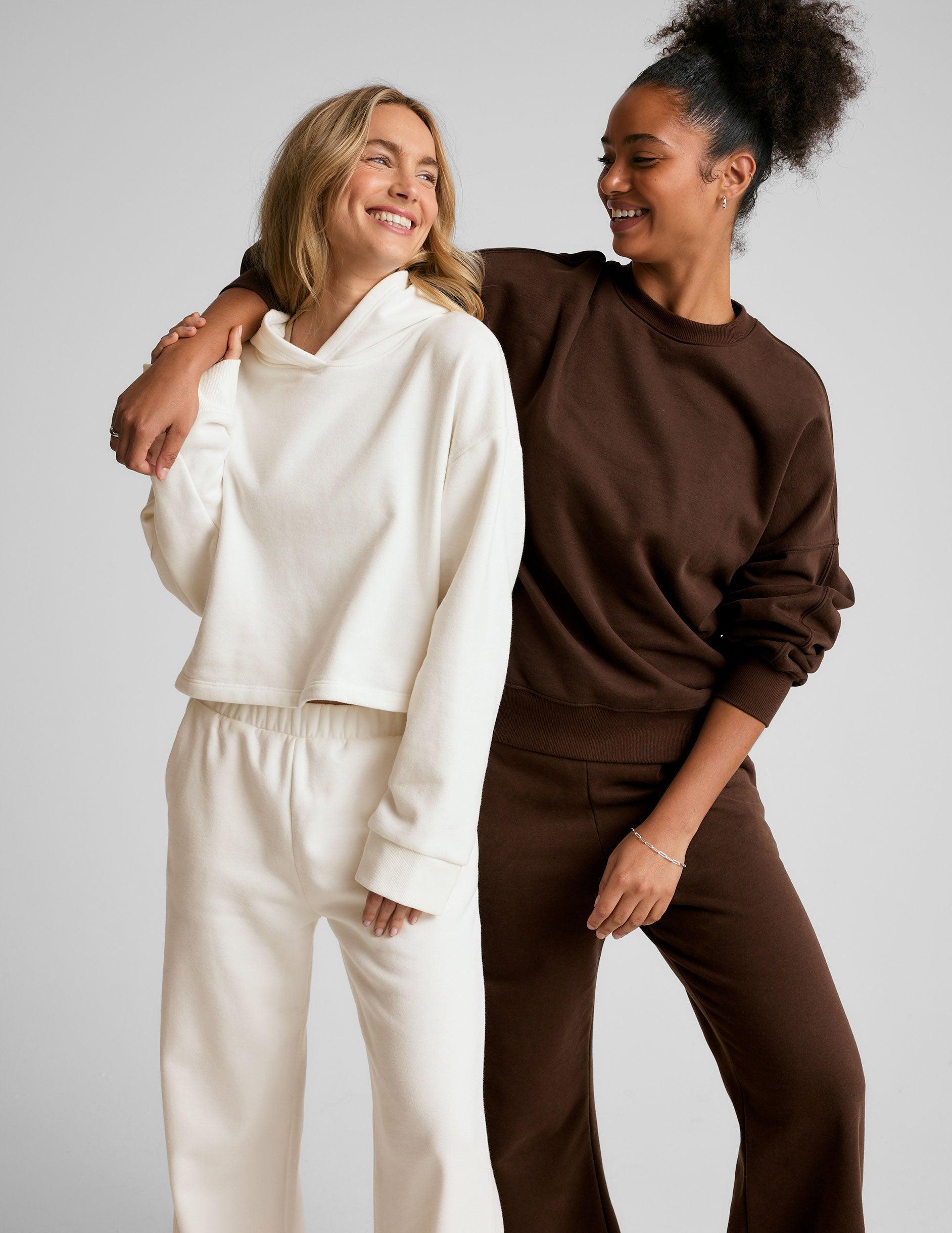 LuxeFleece Happiness Cropped Hoodie Product Image