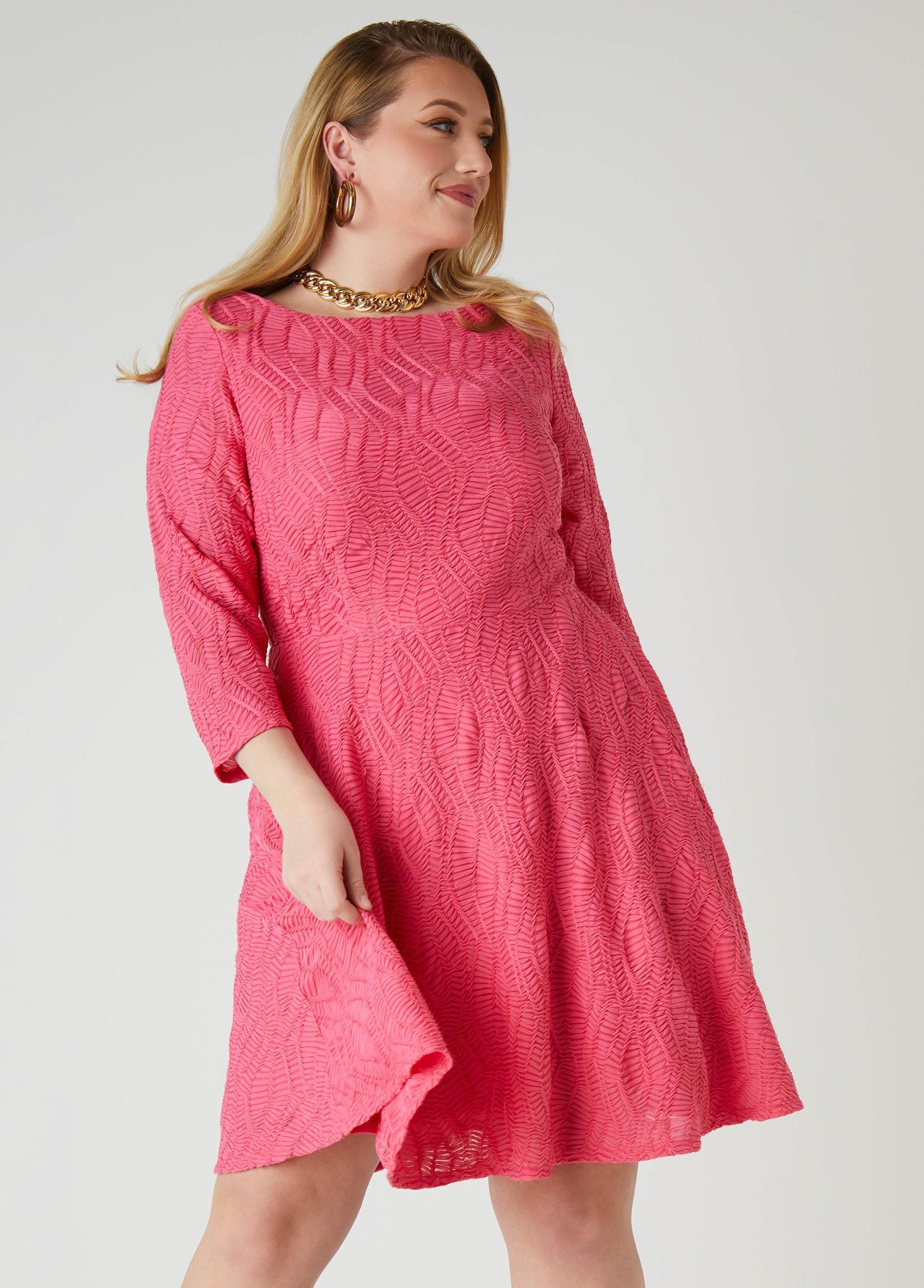Textured Knit A Line Dress Product Image