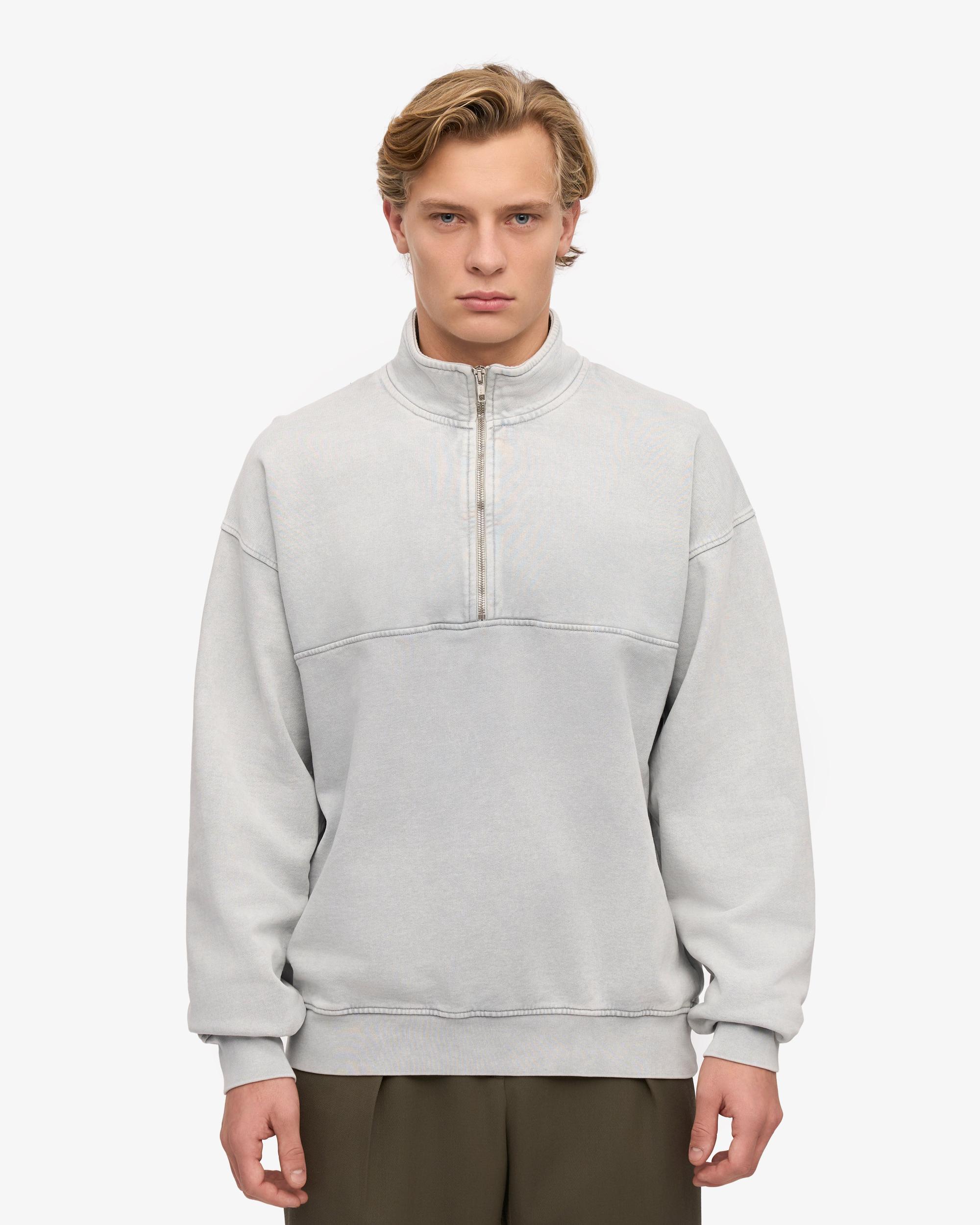 Organic Quarter Zip - Faded Grey Product Image