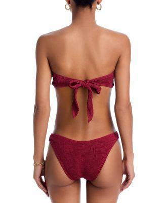 Tie Back Blake Crinkle Bandeau Bikini Top Product Image