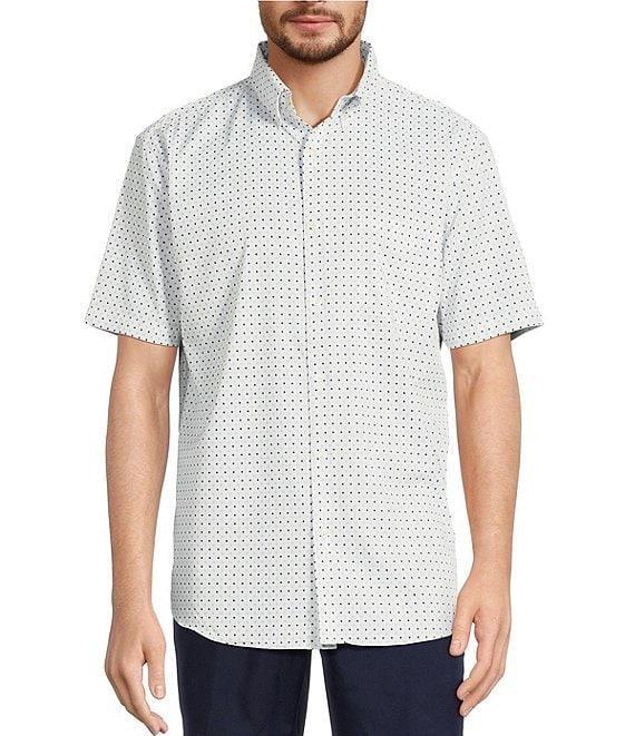 Roundtree & Yorke The Traveler Performance Short Sleeve Geo Print Sport Shirt Product Image