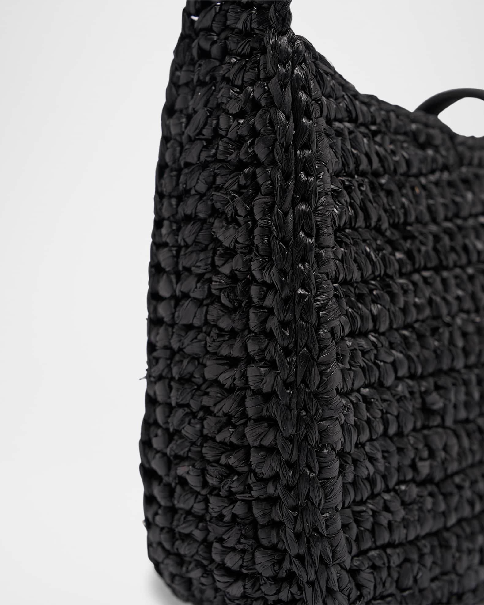 Le 5 A 7 Mini YSL Shoulder Bag in Raffia   Product Image