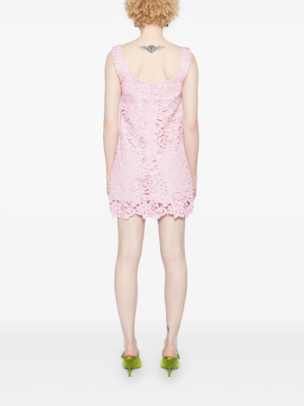 guipure-lace sleeveless minidress Product Image