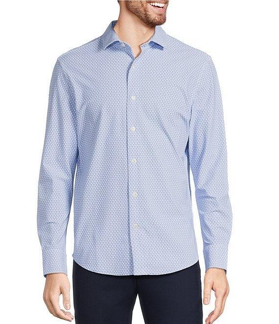 Murano Collezione Slim Fit Geometric Print Long Sleeve Woven Shirt Product Image