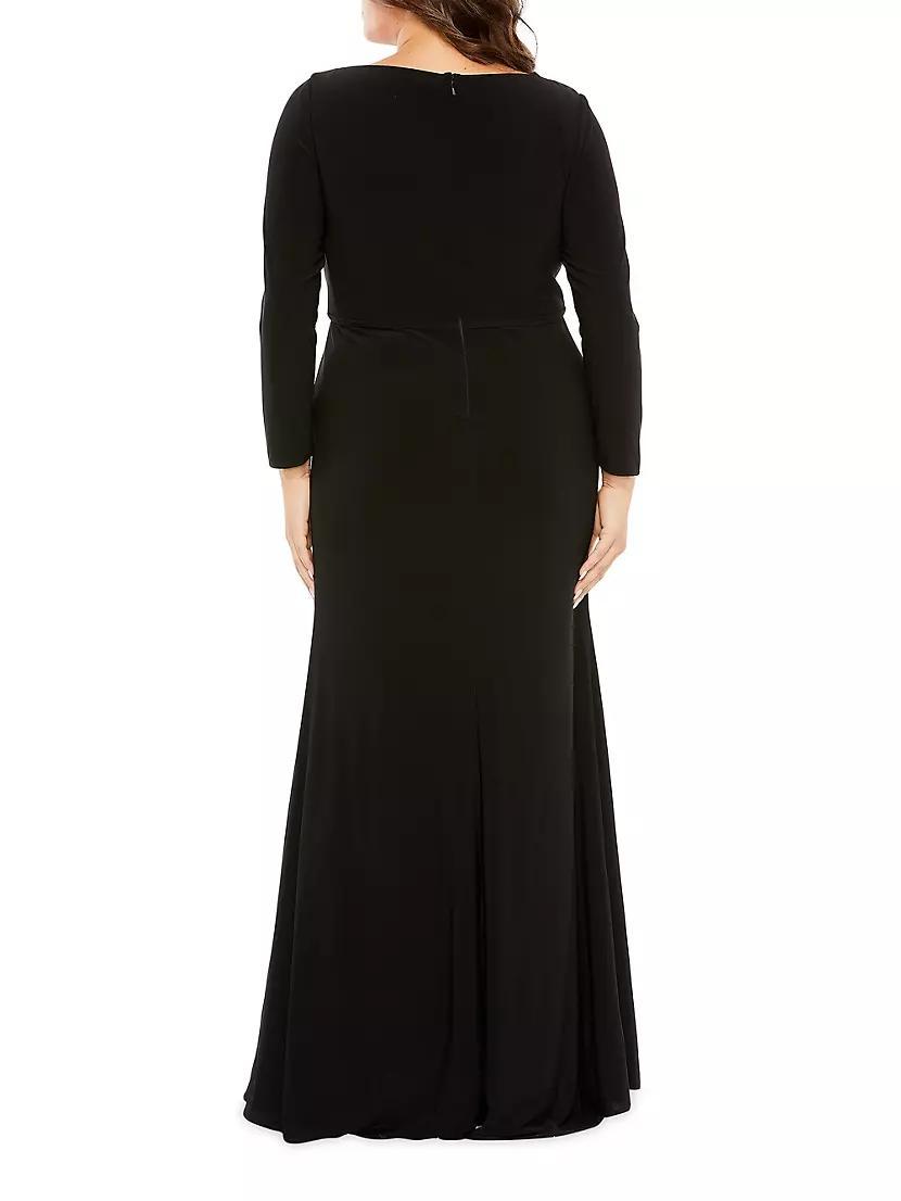 Plus Surplice Jersey Gown Product Image