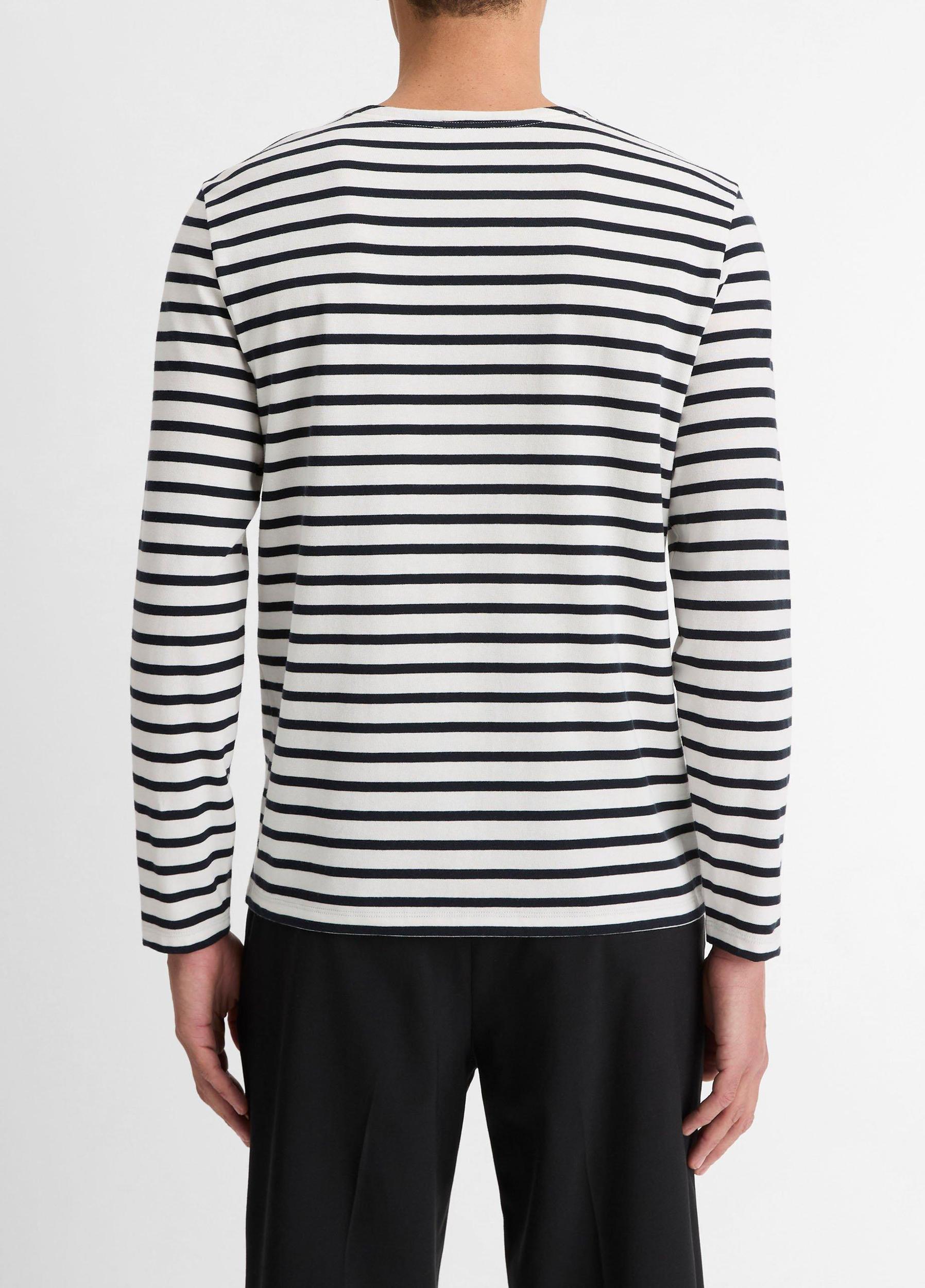 Striped Cotton Long-Sleeve T-Shirt Product Image