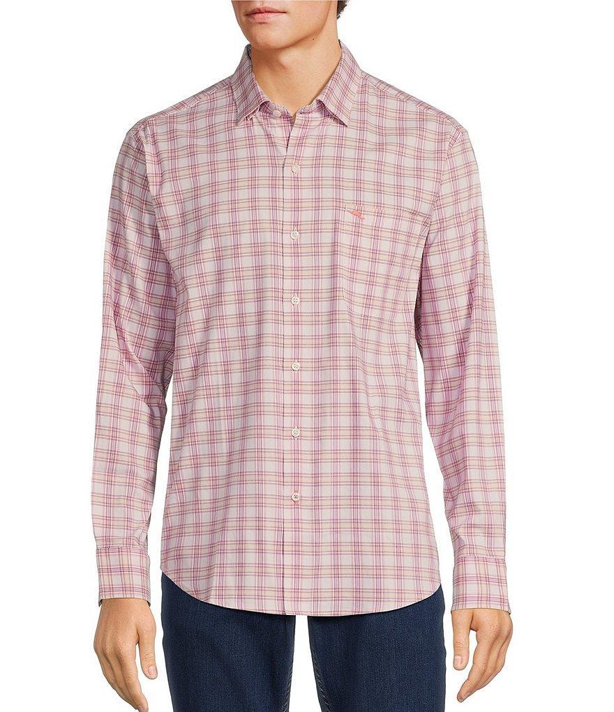 Tommy Bahama Sarasota San Marcos Long Sleeve Stretch Light Checked Woven Shirt Product Image