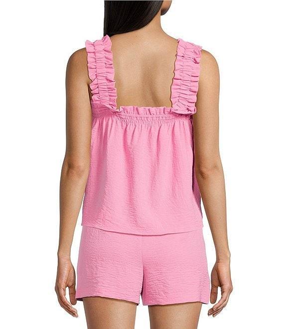 Copper Key Coordinating Ruffle Strap Tank Top Product Image
