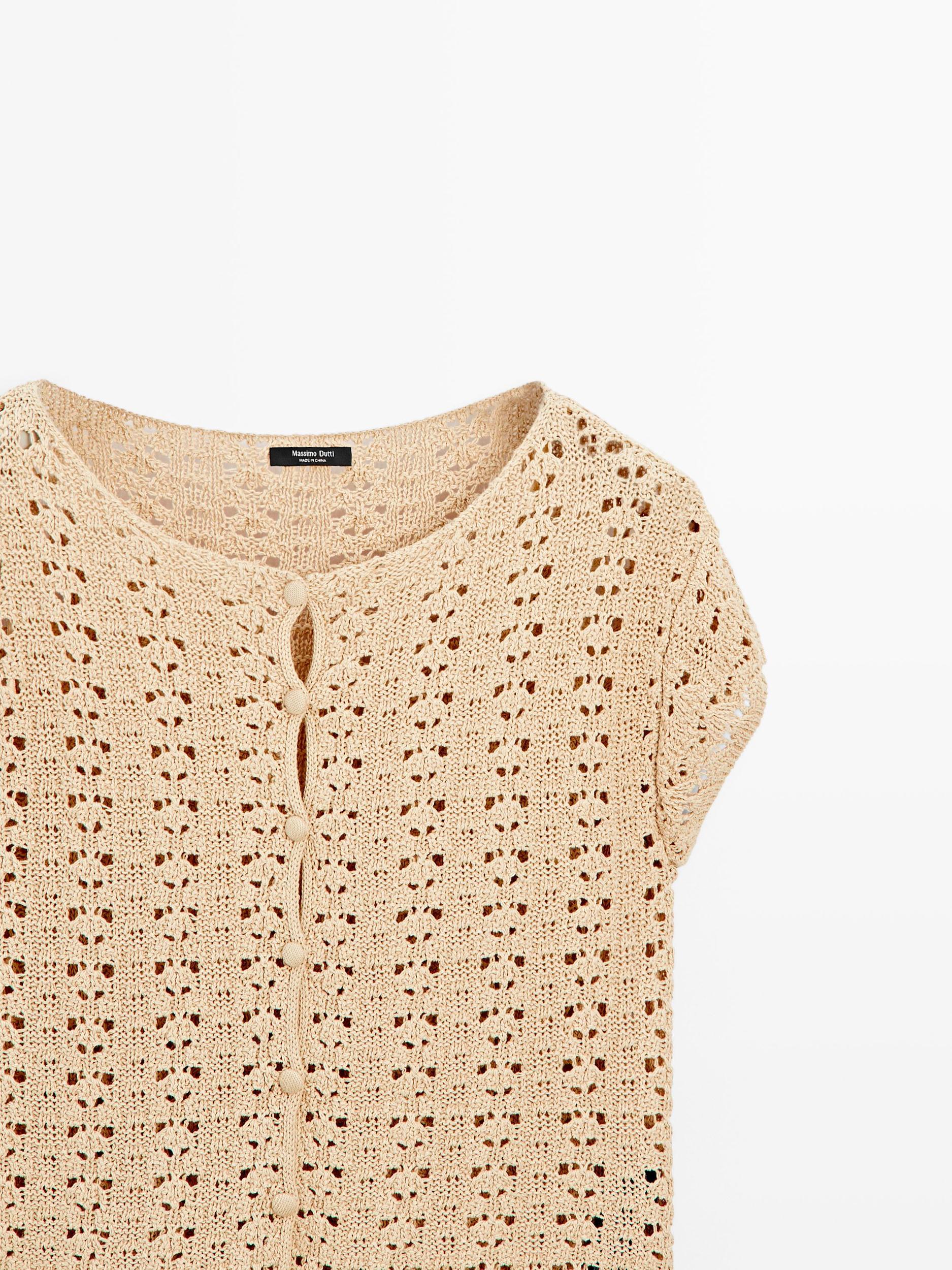 Cutwork crochet cardigan Product Image