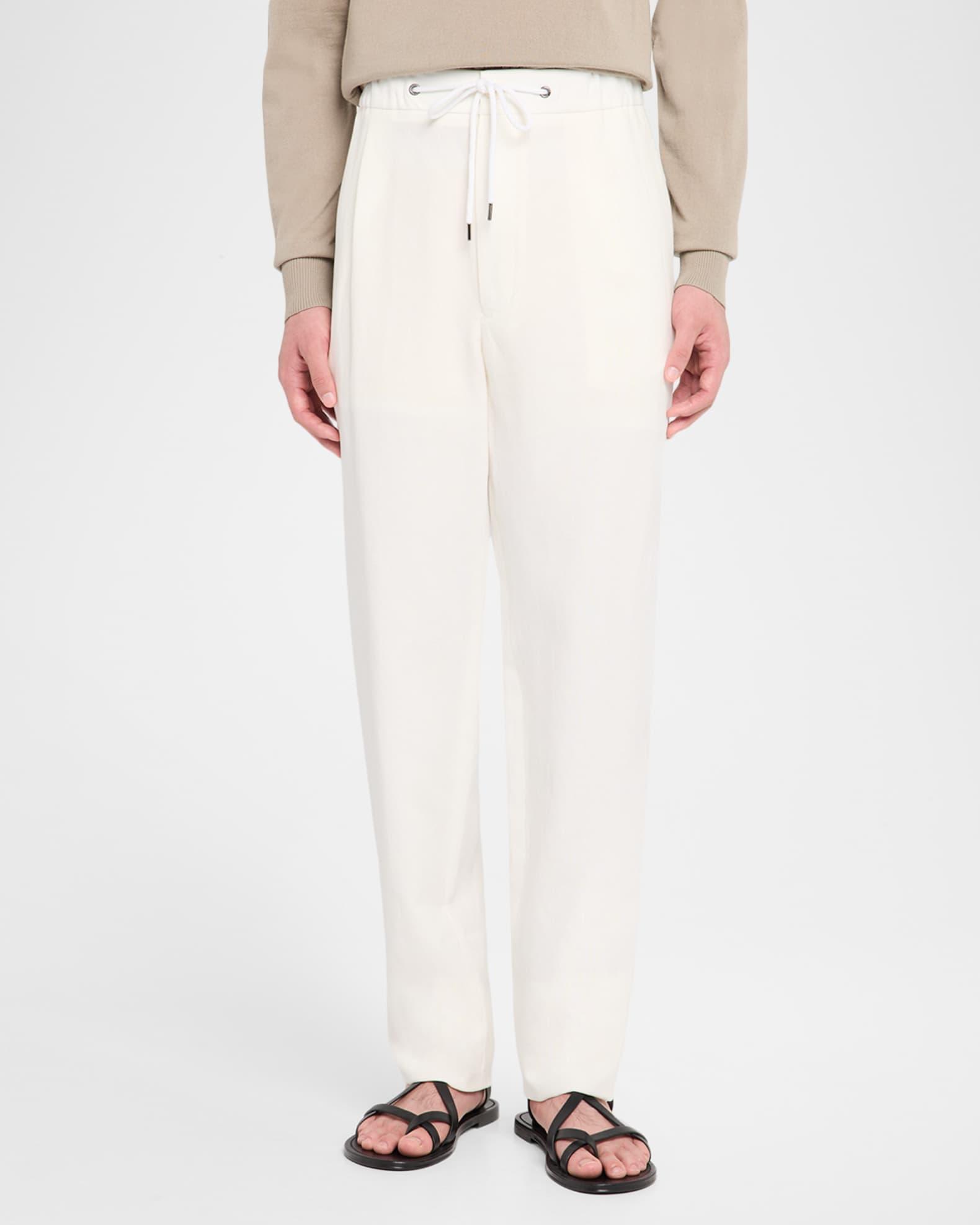 Men's Linen Drawstring Trousers Product Image