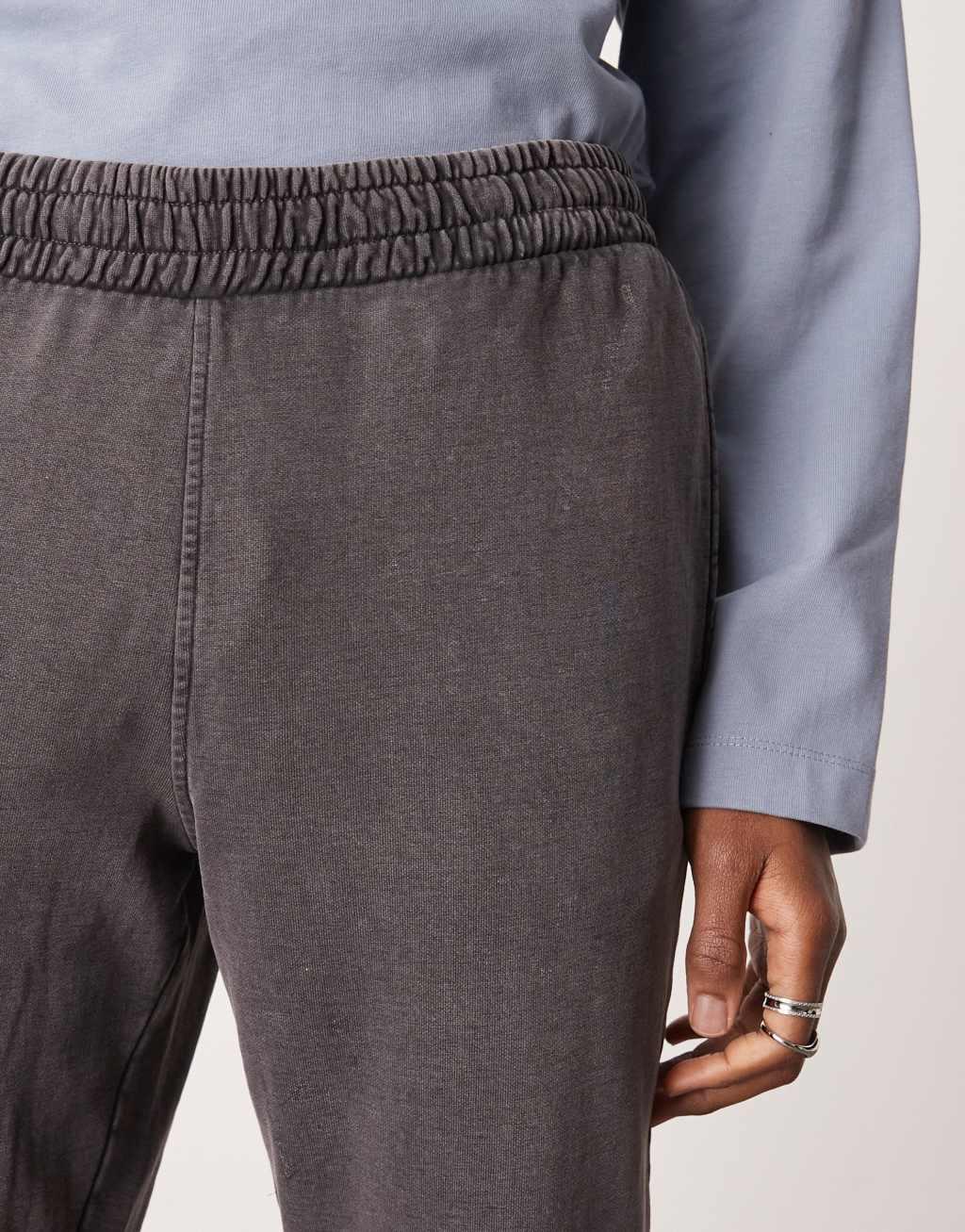 ASOS DESIGN straight leg sweatpants in washed gray Product Image