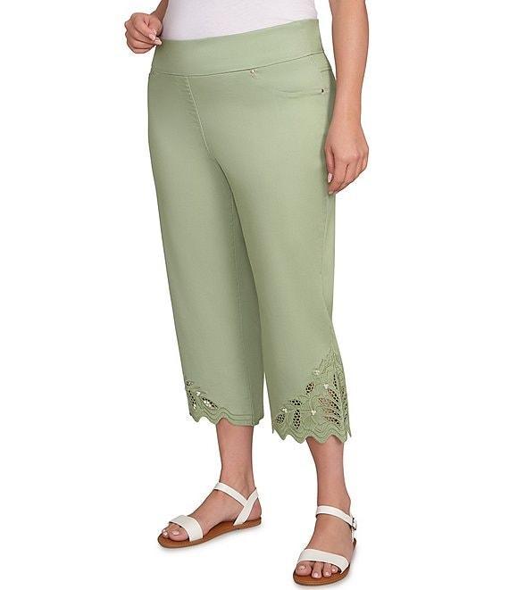 Ruby Rd. Plus Tencel ™ Pull-On Lace Scallop Hem Capri Pants Product Image