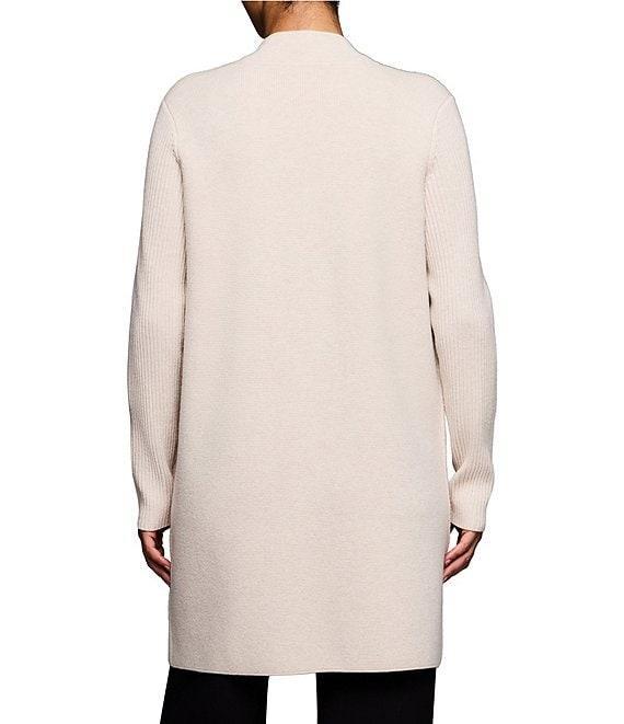 NIC + ZOE Juilette Cashmere Wool Blend Open Front Long Sleeve Coat Product Image
