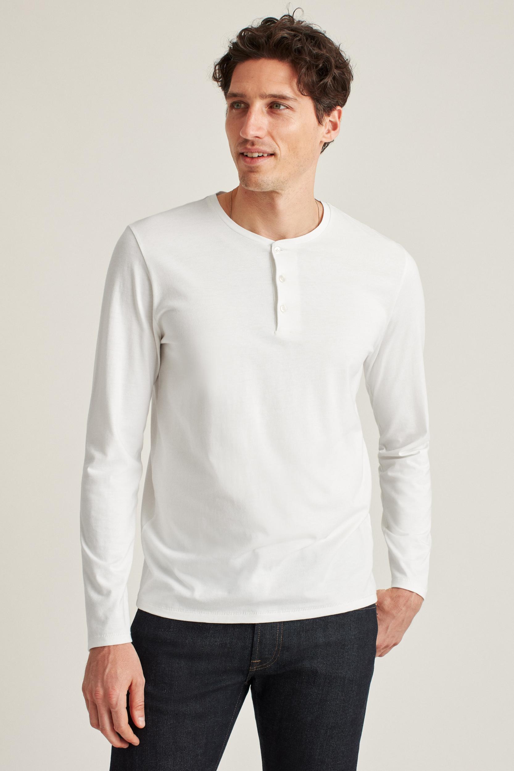 Pima Performance Long Sleeve Henley Product Image
