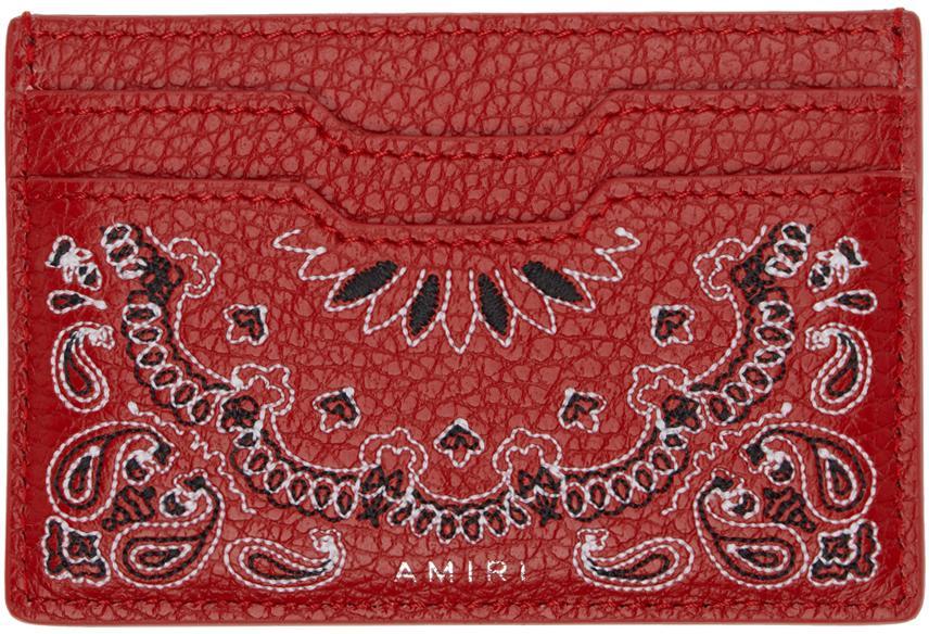 AMIRI Red Bandana Card Holder Product Image