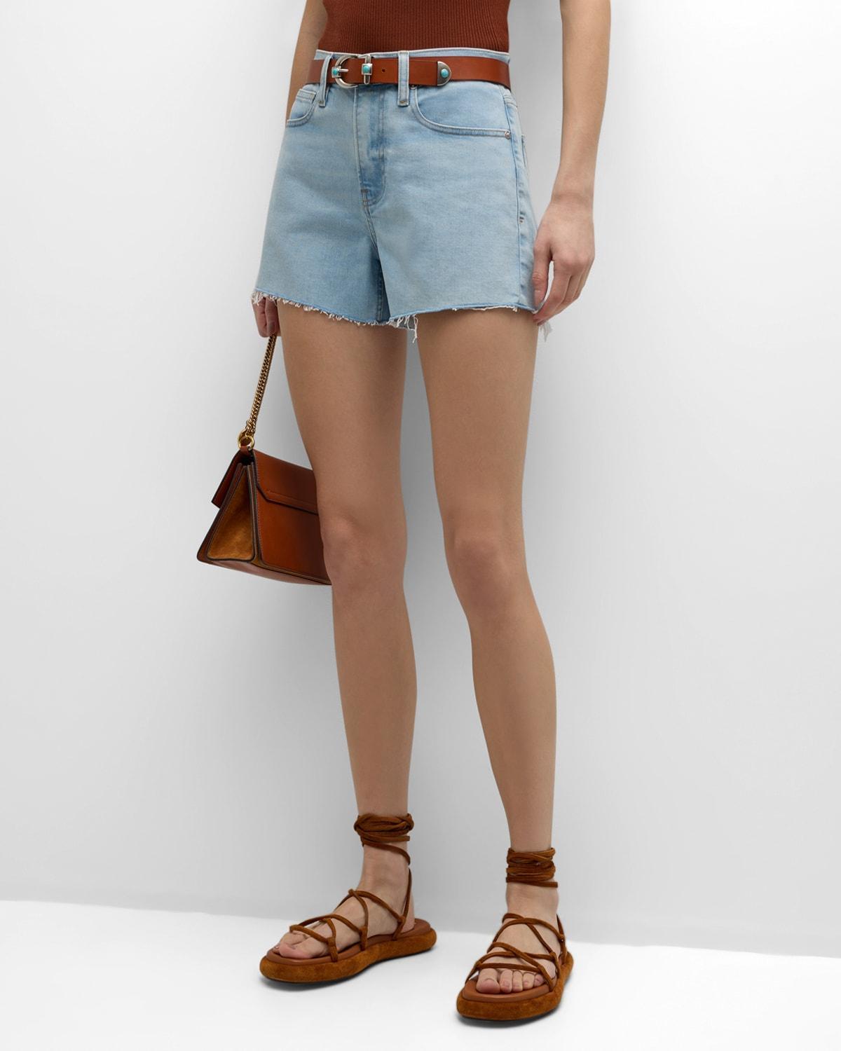 Womens Le Brigette High-Rise Cut-Off Stretch Jean Shorts Product Image