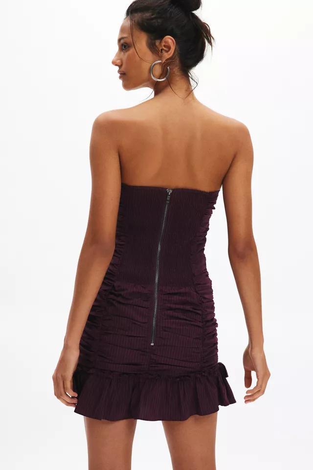 Ecote Camilla Strapless Cascading Ruffle Mini Dress Womens at Urban Outfitters Product Image