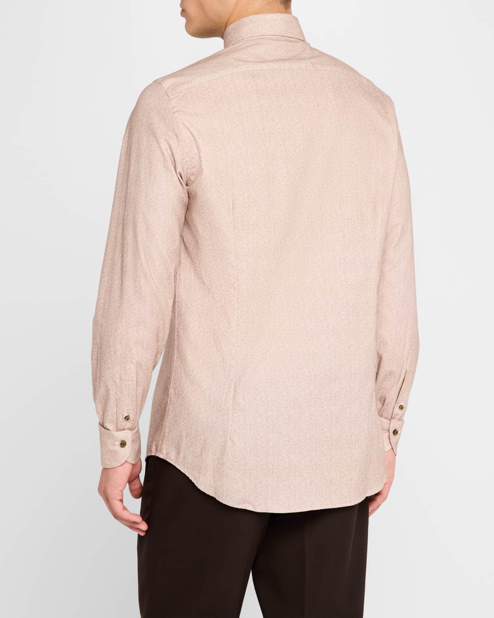 Mens Herringbone Brushed Twill Sport Shirt Product Image