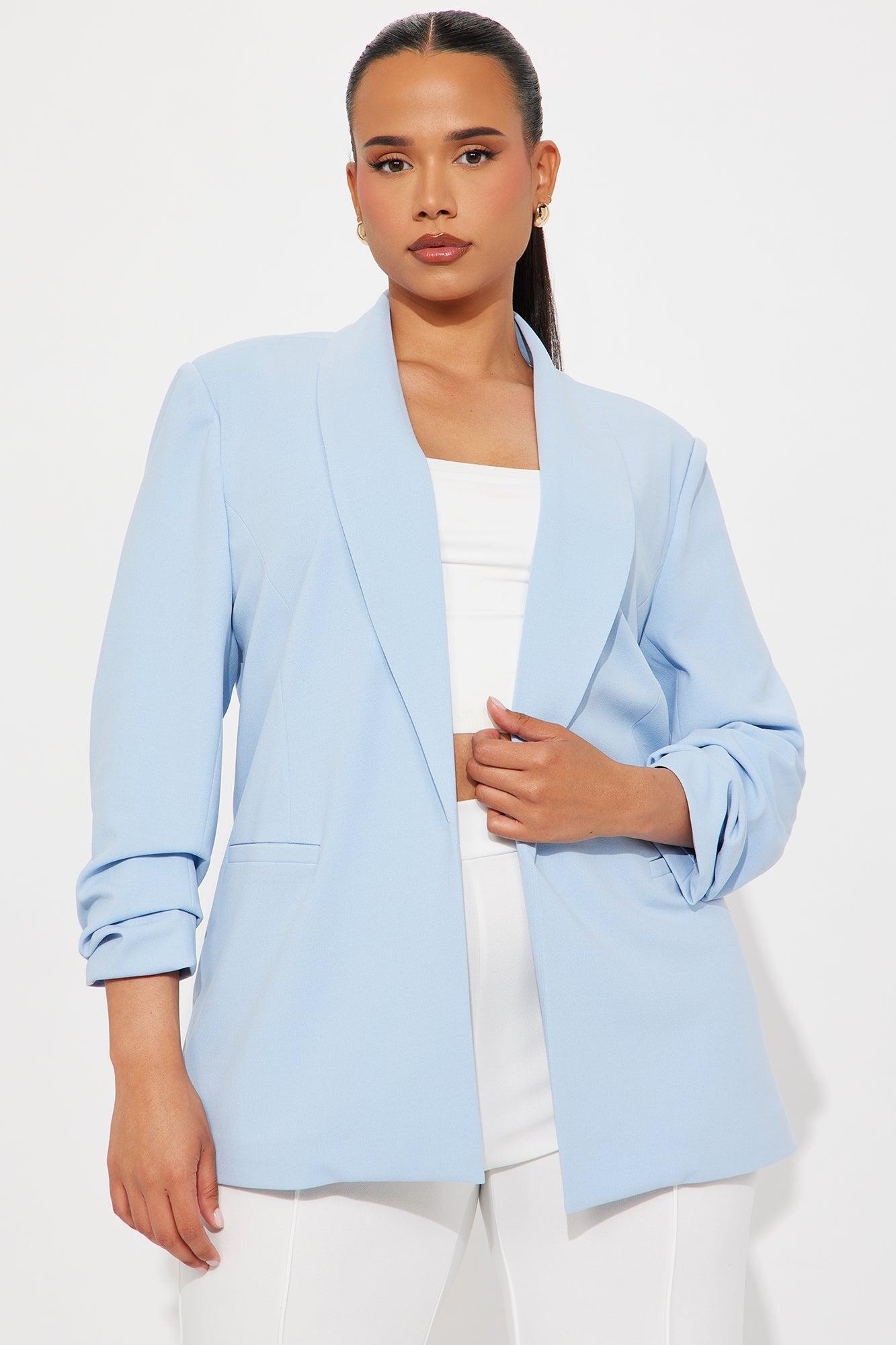 The Celine Blazer - Light Blue Product Image