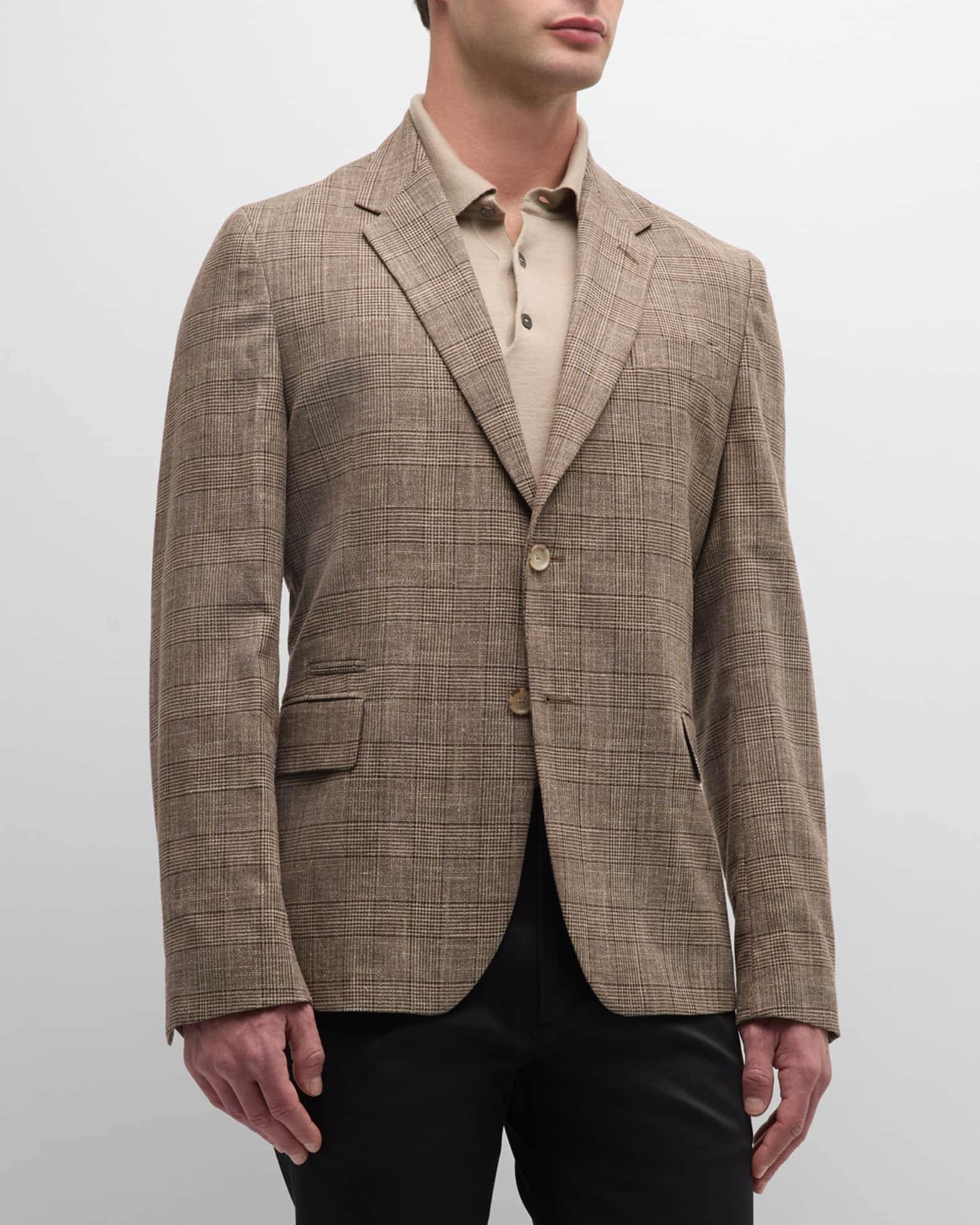 Men's Glen Check Two-Button Sport Coat Product Image