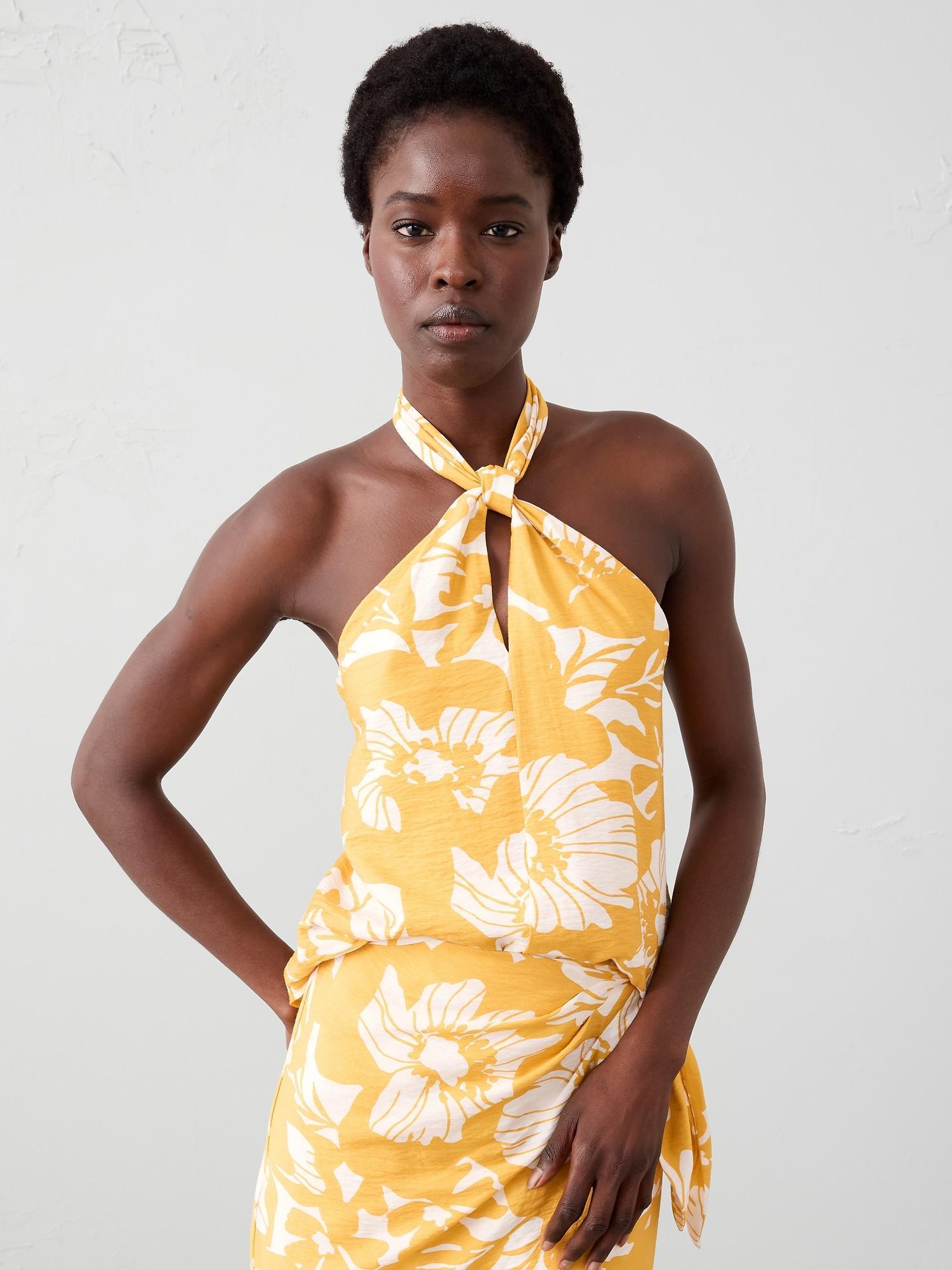 Knot-Front Halter Top Product Image