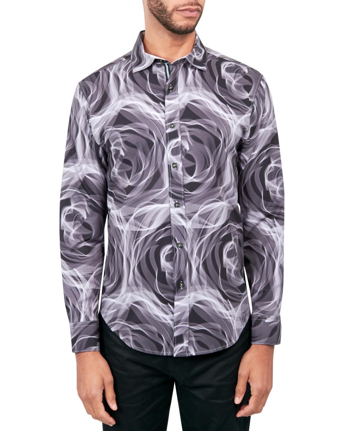 Society of Threads Mens Regular-Fit Non-Iron Performance Stretch Abstract Floral Button-Down Shirt Product Image