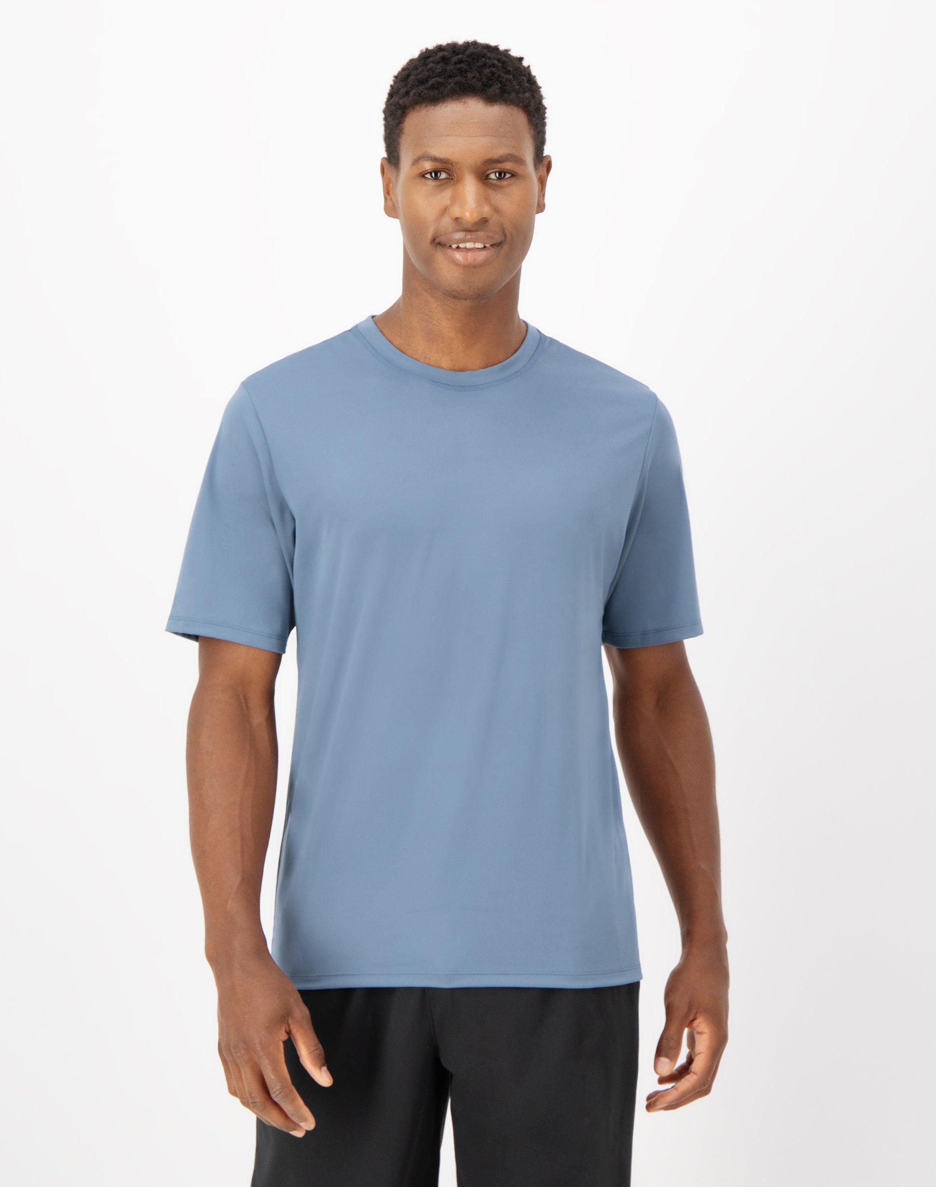 Men's Hanes® Moves Short Sleeve Performance Tee, Size: XL, Blue Dive Product Image