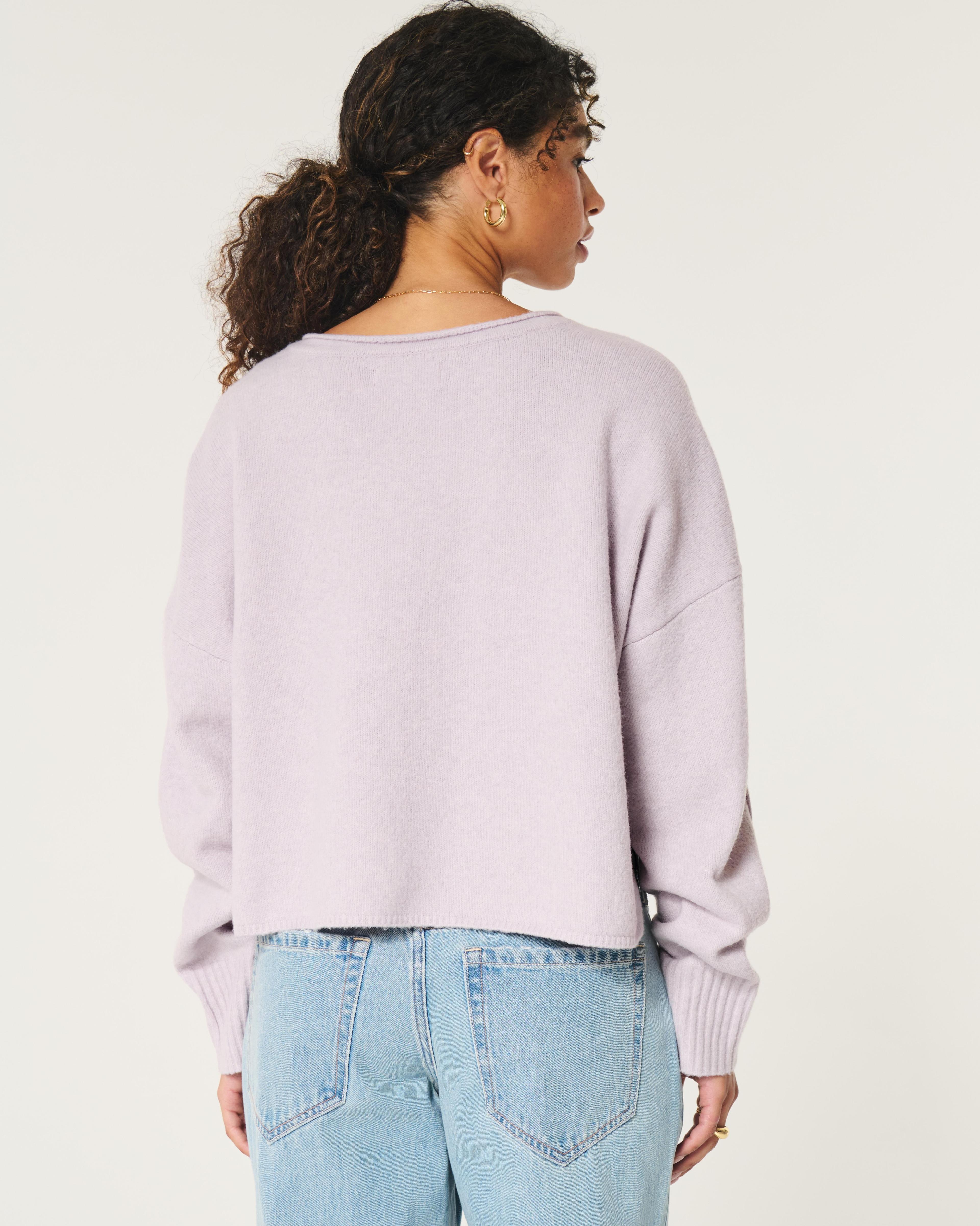 Hollister Comfy Cloud Boxy Notch-Neck Sweater Product Image