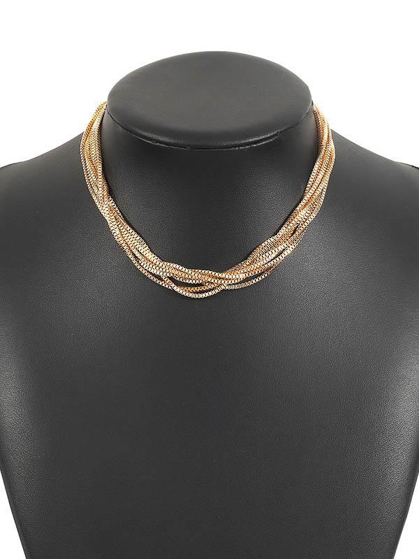 Chains Geometric Layered Necklaces Accessories Product Image