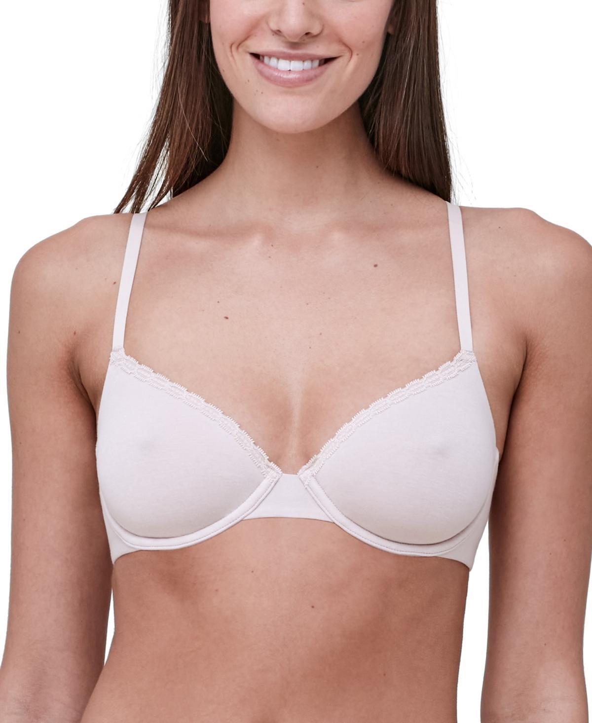 Womens Adorned Cotton Underwire Bra Product Image