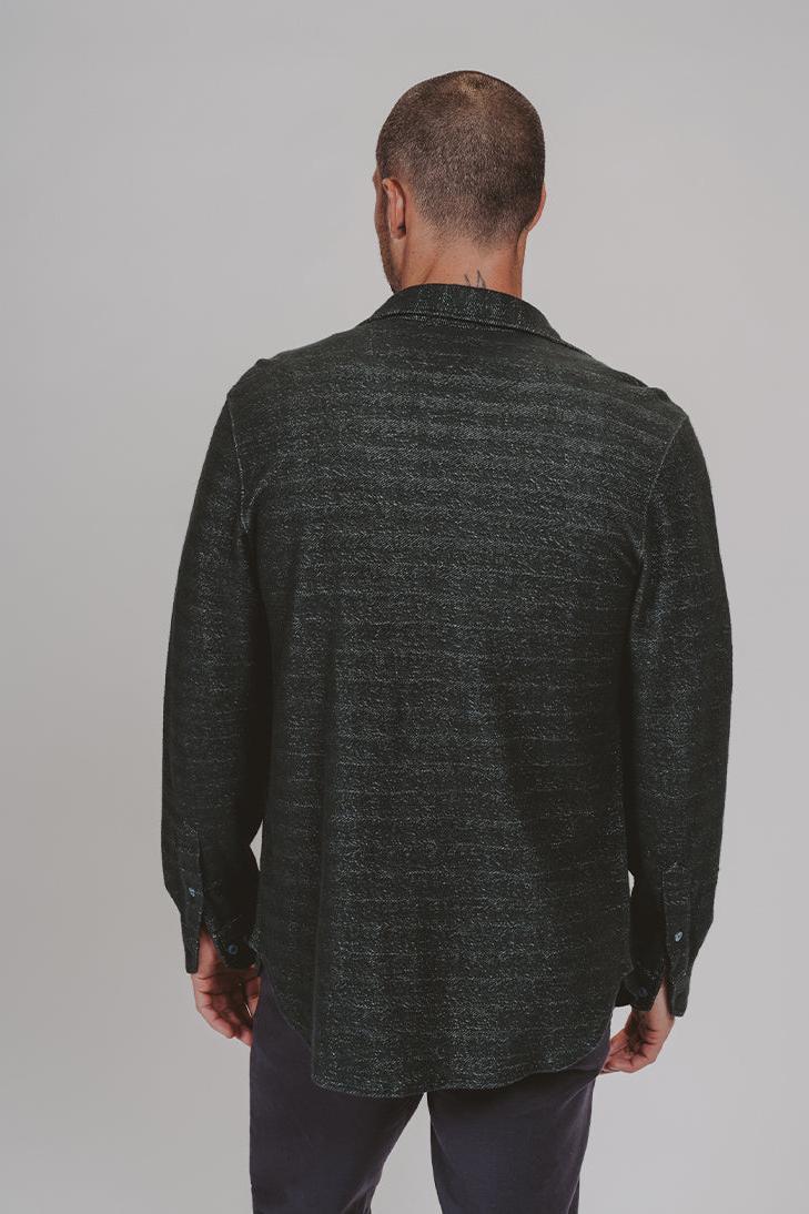 Textured Knit Shirt - Green Product Image