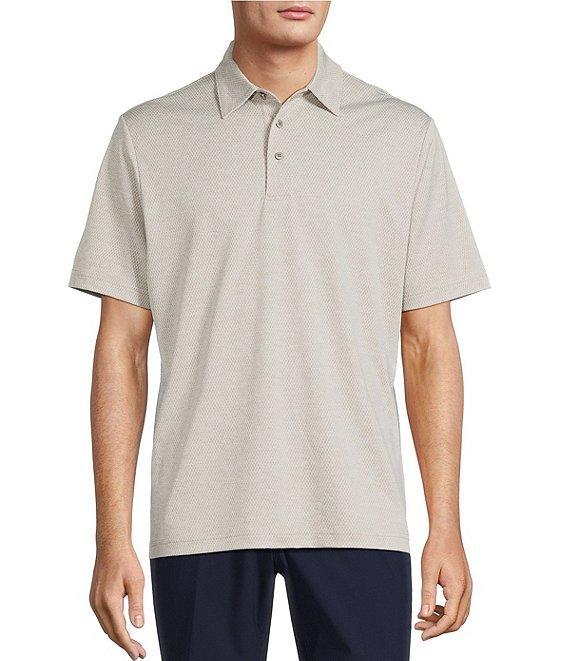 Roundtree & Yorke Performance Short Sleeve Solid Textured Polo Shirt Product Image