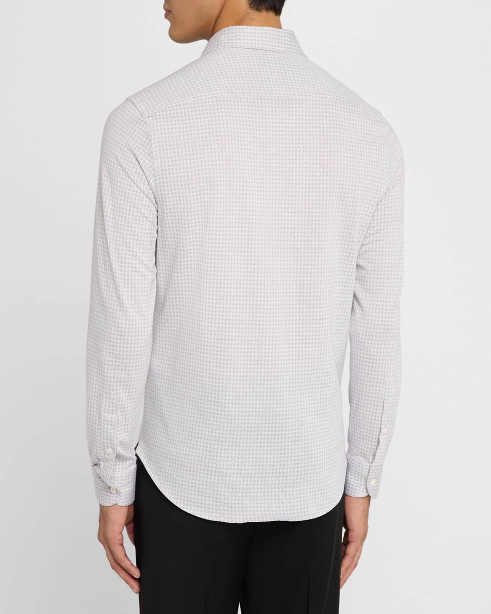 Men's Cotton Geometric Sport Shirt Product Image