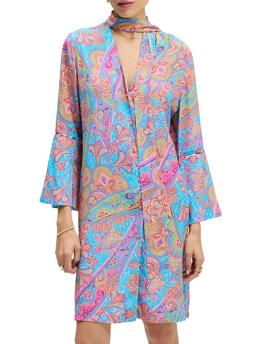 Womens Brenna Paisley Cotton-Silk Shirtdress Product Image