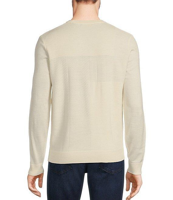 Murano Solid Performance Textured Crew Neck Sweater Product Image