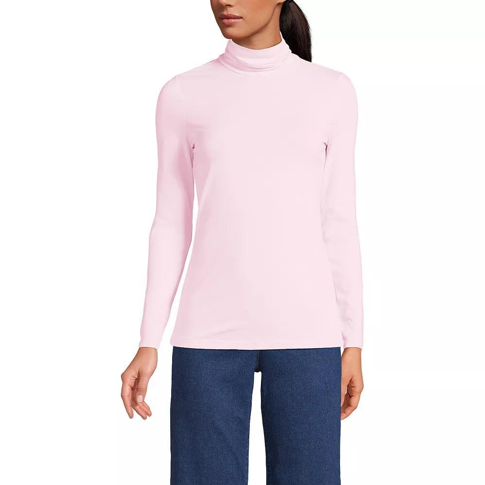 Petite Lands' End Lightweight Fitted Long Sleeve Turtleneck, Women's,  Product Image