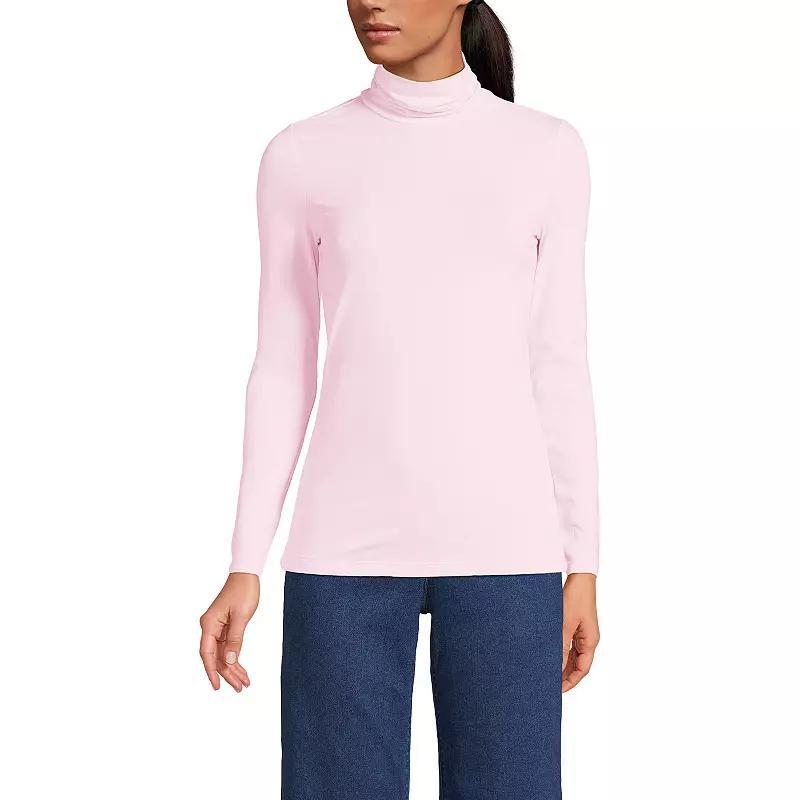 Petite Lands' End Lightweight Fitted Long Sleeve Turtleneck, Women's,  Product Image
