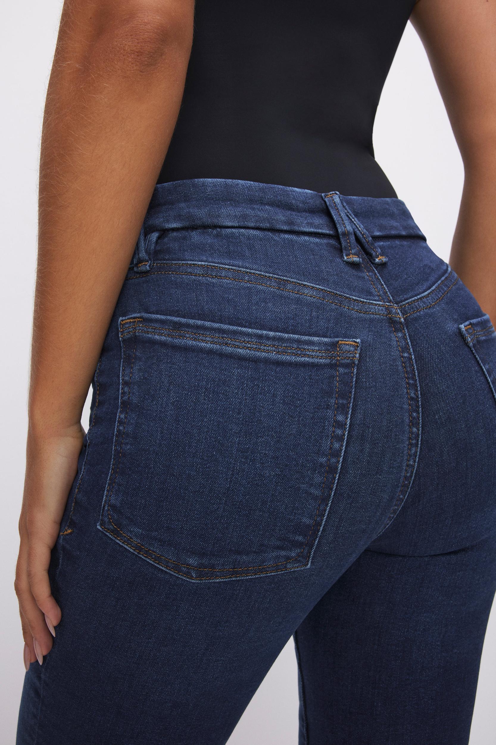 POWER STRETCH PULL-ON FLARE JEANS | INDIGO491 Product Image