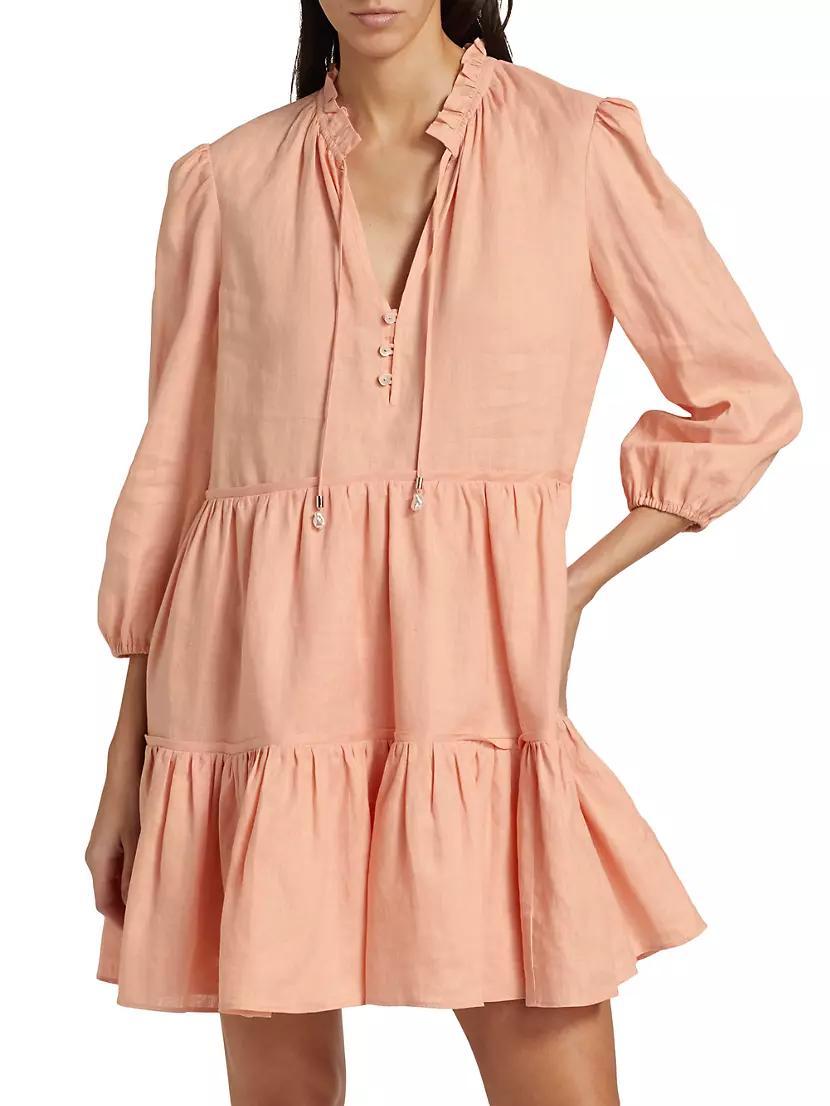 Hawken Linen Tiered Minidress Product Image